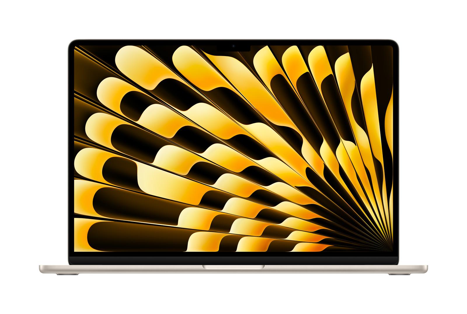 15-inch Macbook Air: Apple M3 with 8-core CPU and 10-core