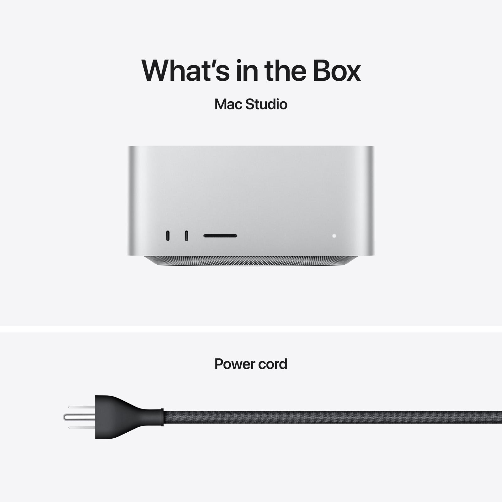 Mac Studio: Apple M4 Max chip with 14‑core CPU, 32‑core GPU